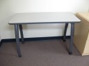 Laminate Top Grey Mobile Table WITHOUT Fabric Privacy Screen